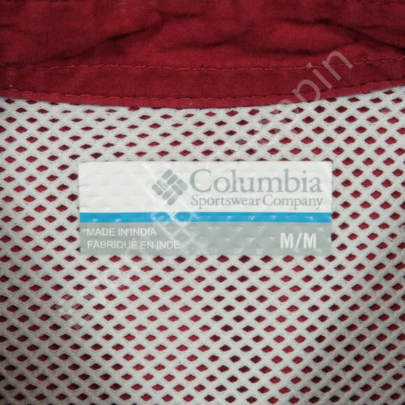 Columbia PFG Alabama Houndstooth Fishing Sport Shirt in Crimson Red Size Medium - Picture 7 of 8